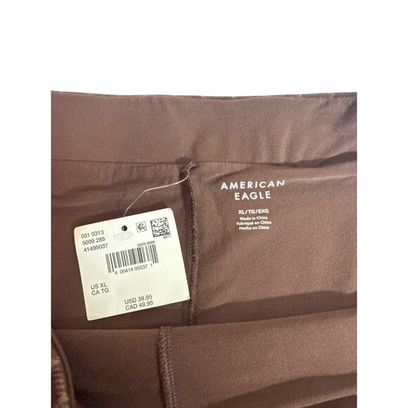 American Eagle Outfitters Women's It Knit Plaid Mini Skort Size XL Brown NWT - Picture 5 of 6